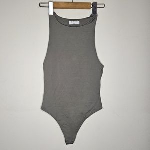Aritzia Babaton S Taupe High Neck 90s Contour Bodysuit